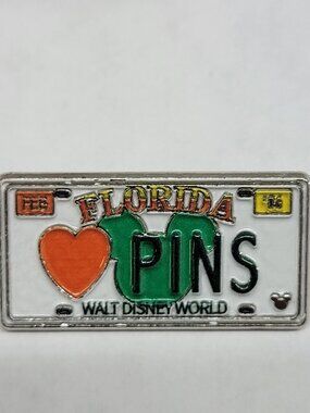 DISNEY Pin Trading ~ License Plate ~ Feb ❤PIN 8/11 ~ Hidden Mickey ~ 2007 ~ P27